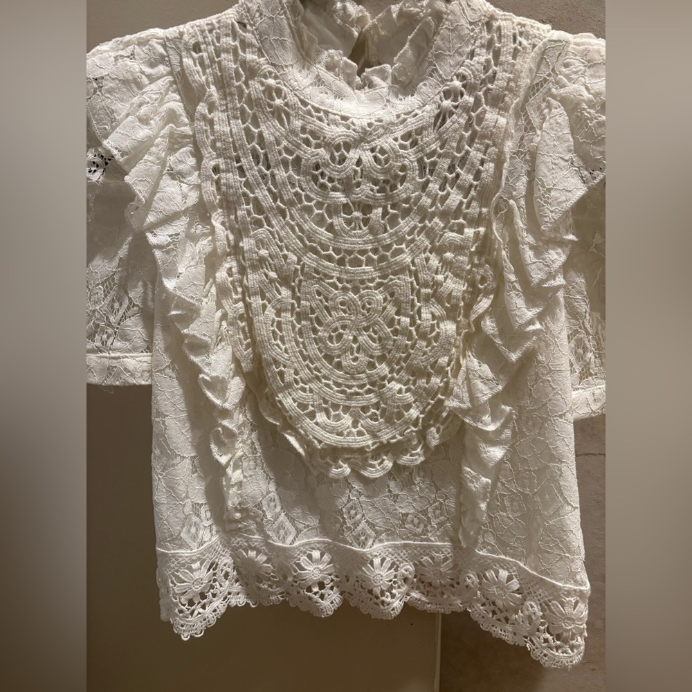 White lace top by Aqua by Bloomingdale’s